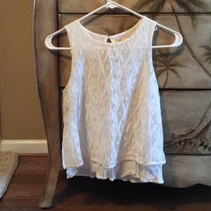 Vera Wang White Crochet Top